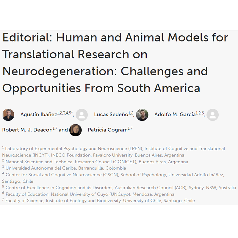 Research on neurodegeneration: A voice from the South